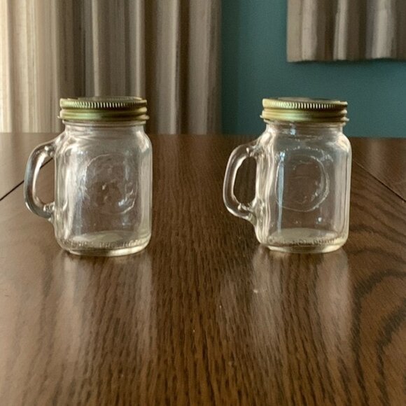 Other - (Set of 2) Capped Mason Mayonnaise Jars